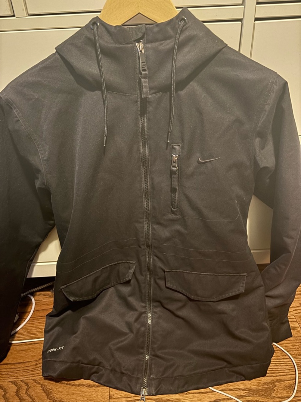 Nike Storm-FIT Black Hooded Jacket – Women’s Small (Fits Medium)